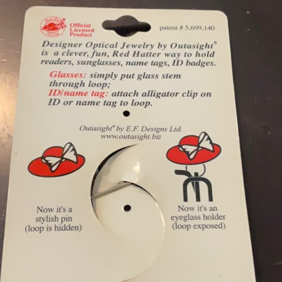 Vintagee Red Hat Society watch, brooch, brooch box and badge or eyeglass holder - Picture 6 of 13